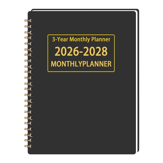 CZSCPDAW 2026-2028 Three-Year Monthly Planner with Spiral Binding, Schedule Calendar and Notes for Home Office and School