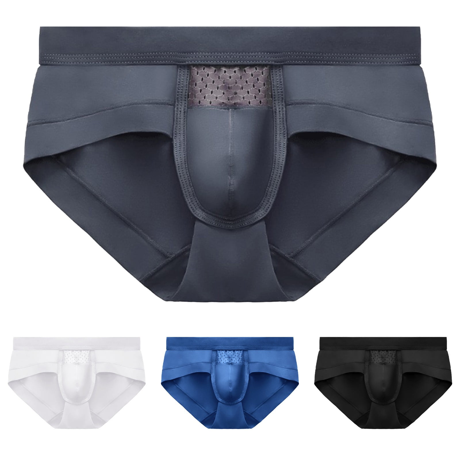 CZSCPDAW 4 Pack Men's Underwear Boxer Briefs Cotton Regular Long Mens ...