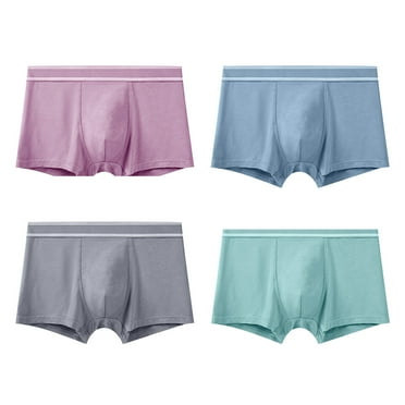 CZSCPDAW 4 Pack Mens Underwear Pack Boxer Briefs,Men's Underwear Briefs No Fly Covered Waistband Silky touchs Underpants Mens Four Seasons Comfort Solid Color Underwear
