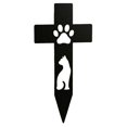 thumbnail image 1 of CZSCPDAW 6 Inch Cross Memorial Metal Stake, Decorative Outdoor Accent for Lawn and Patio, 1 of 8