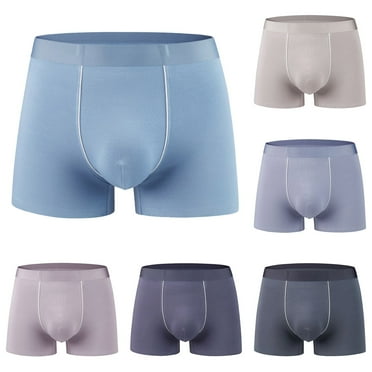 CZSCPDAW 6 Pack Mens Underwear Pack Boxer Briefs,Cotton Stretch Boxers for Men Male Underwear Breathable Underwear Men's Traceless Large Flat Corner Pants