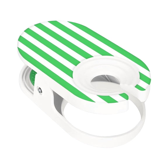 CZSCPDAW Adjustable Clip-On Drink Holder with Firm Clamp for Desk, Beach Chair, Pool and Balcony, Green Stripe