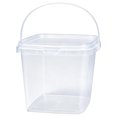thumbnail image 1 of CZSCPDAW Clear Plastic Storage Bucket with Lid and Carry Handle, Square-Sided Pantry Pail with Visible Contents, 1 of 9