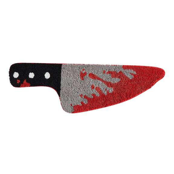 CZSCPDAW Scream Knife Rug Horror Movie Gothic Area Rubber Rugs Non Slip Machine Washable, Cute Vintage Spooky Skull, 45” x 18”