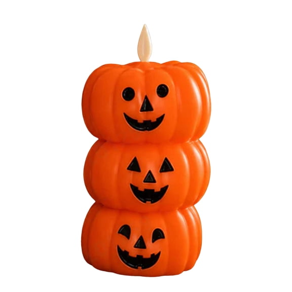 CZSCPDAW Stacked Jack O Lantern Flameless LED Candle, Halloween Tabletop Home Decor