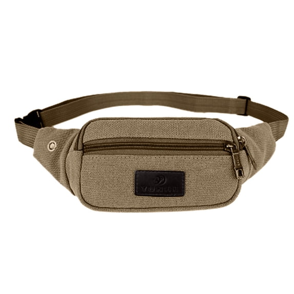 CZSCPDAW Unisex Black Canvas Crossbody Bag with Adjustable Shoulder Strap and Zipper Closure for Work Travel and Daily Use
