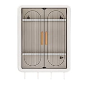 CZSCPDAW Wall-mounted Shelf Storage Cabinet, Makeup Wall Organizerwhite, Perfume Organizer for Bathroom Walls