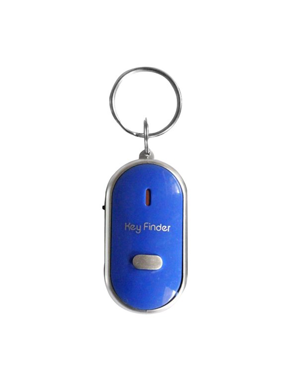 Whistle Key Finder Keychain with Sound-Activated Alert and LED Light for Keys and Bags, Blue