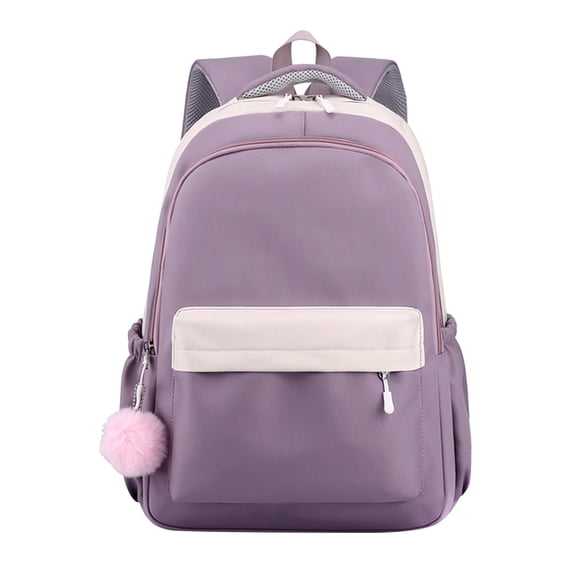 CZSCPDAW Women's Lavender School Backpack with Laptop Compartment and Multi-Pocket Storage for School Travel and Daily Use