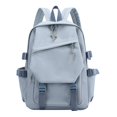thumbnail image 1 of CZSCPDAW Women's Light Blue School Backpack with Laptop Compartment and Multi-Pocket Storage for School Travel and Daily Use, 1 of 1