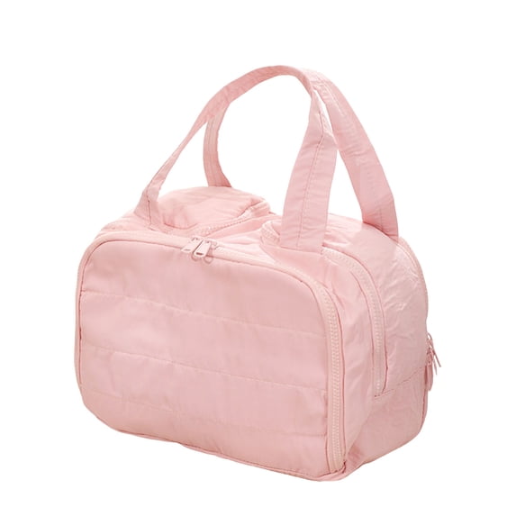 CZSCPDAW Women's Travel Cosmetic Bag with Zipper, Soft Foldable Toiletry Organizer for Makeup Skincare and Personal Items