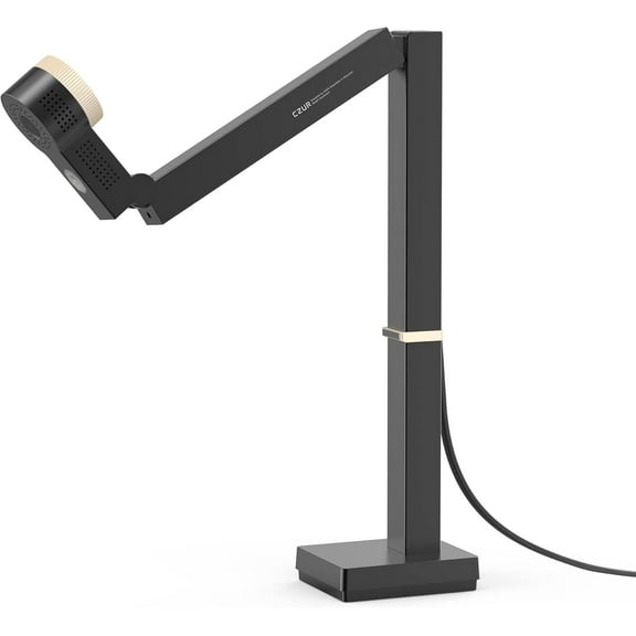 CZUR Fancy S Pro 12MP USB Document Camera for Teacher, 4K Webcam with Microphone and LED Light, Up to 60fps, Auto Focus, for Remote Teaching, Live Streaming, Web Conference, for Mac and Windows