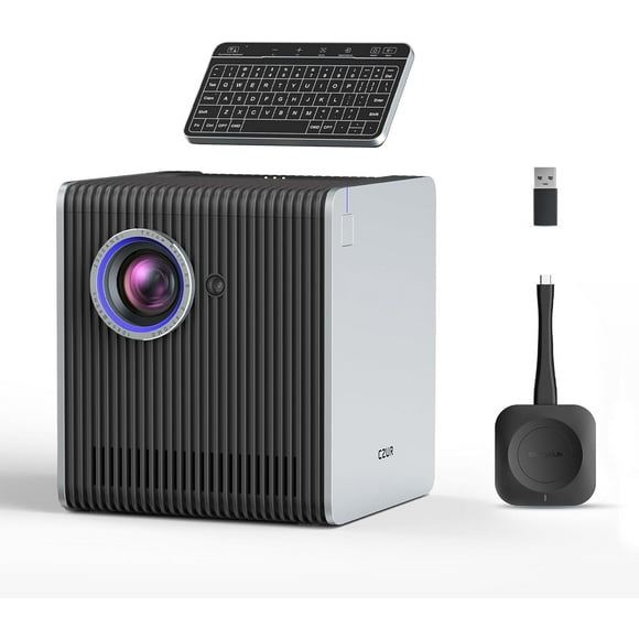 CZUR StarryHub All-in-One Conferencing System 2024 Edition, 2200 ANSI Lumens Meeting Projector + HD 1080P Conference Webcam(Auto Framing) + 6 AI Mics(Noise Cancellation)+ Speakers