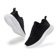 Boys Girls Shoes Kids Sneakers with Non-Slip Breathable Lightweight Tennis Athletic Running Black Shoes for Little Kid & Big Kid