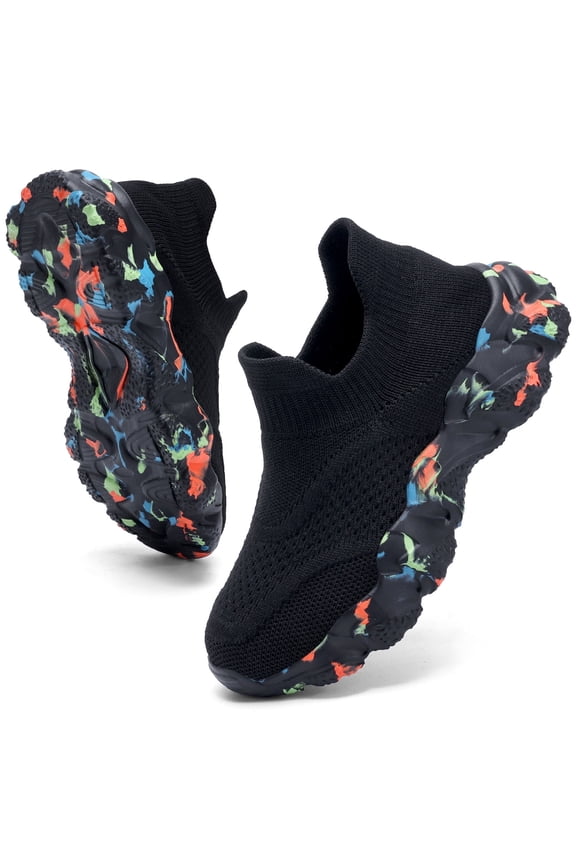 Running Shoes for Kids, Boys Girls Fashion Sneakers,Lightweight Breathable Sneakers ,Running Athletic Shoes for Toddler/Little Kid/Big Kid,Size 4 Big Kid