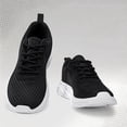 thumbnail image 1 of CZV Women's Breathable Mesh Walking Shoes, Lightweight Casual Sneakers, Comfortable Running Shoes for Gym, Work, Daily Wear and Travel.White&black&black, 1 of 8