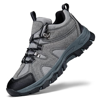 CZV Women's Outdoor Hiking Shoes, Non-Slip Comfortable Work Shoes, Breathable Lightweight Sneakers for Hiking, Camping, Fishing, Casual.Gray