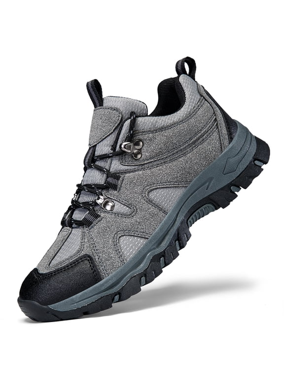 Women's Outdoor Hiking Shoes, Non-Slip Comfortable Work Shoes, Breathable Lightweight Sneakers for Hiking, Camping, Fishing, Casual.Gray