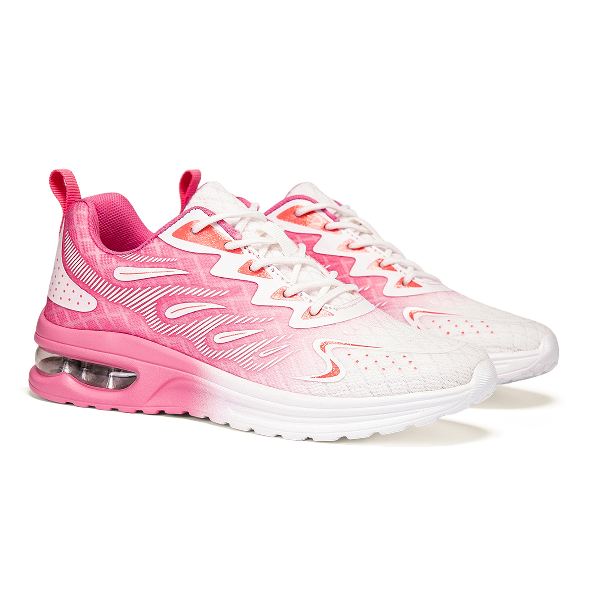 Zapatillas deportivas de running para mujer con amortiguación, malla transpirable y ligeras para universidad, commuting, caminar, gimnasio y casual. Pink