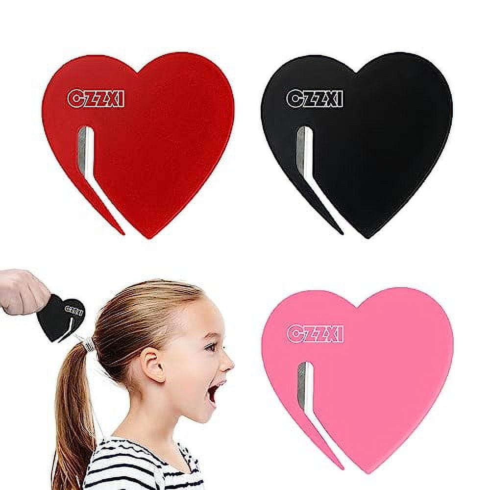 CZZXI 3 PCS Rubber Band Cutter for Hair, Ponytail Elastic Hair Tie