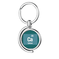 thumbnail image 1 of Ca Calcium Checal Element Science Rotating Keychain Metal Keyring Holder, 1 of 2