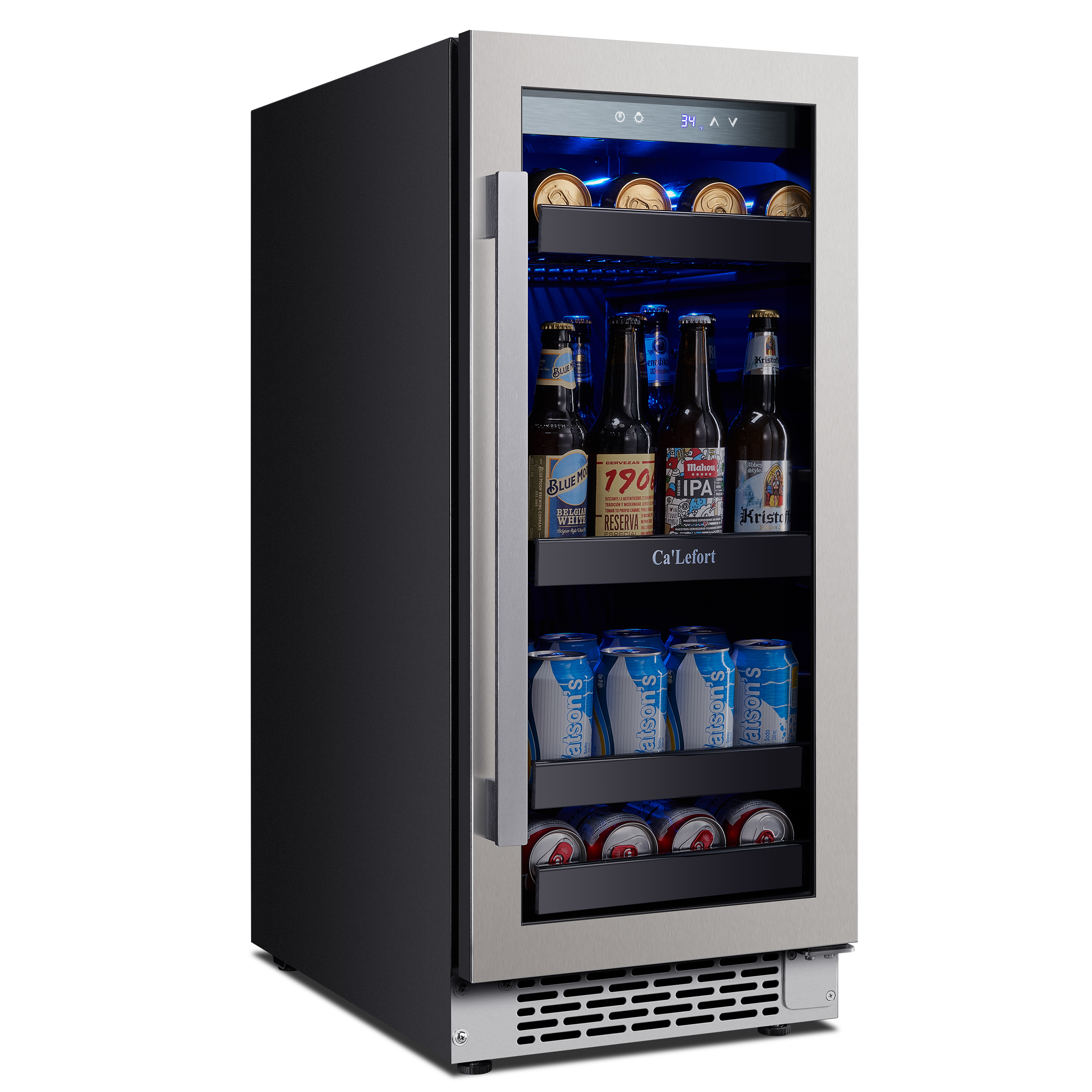 Ca'Lefort 15 Inch Beverage Cooler Refrigerator,100 Cans Built in or