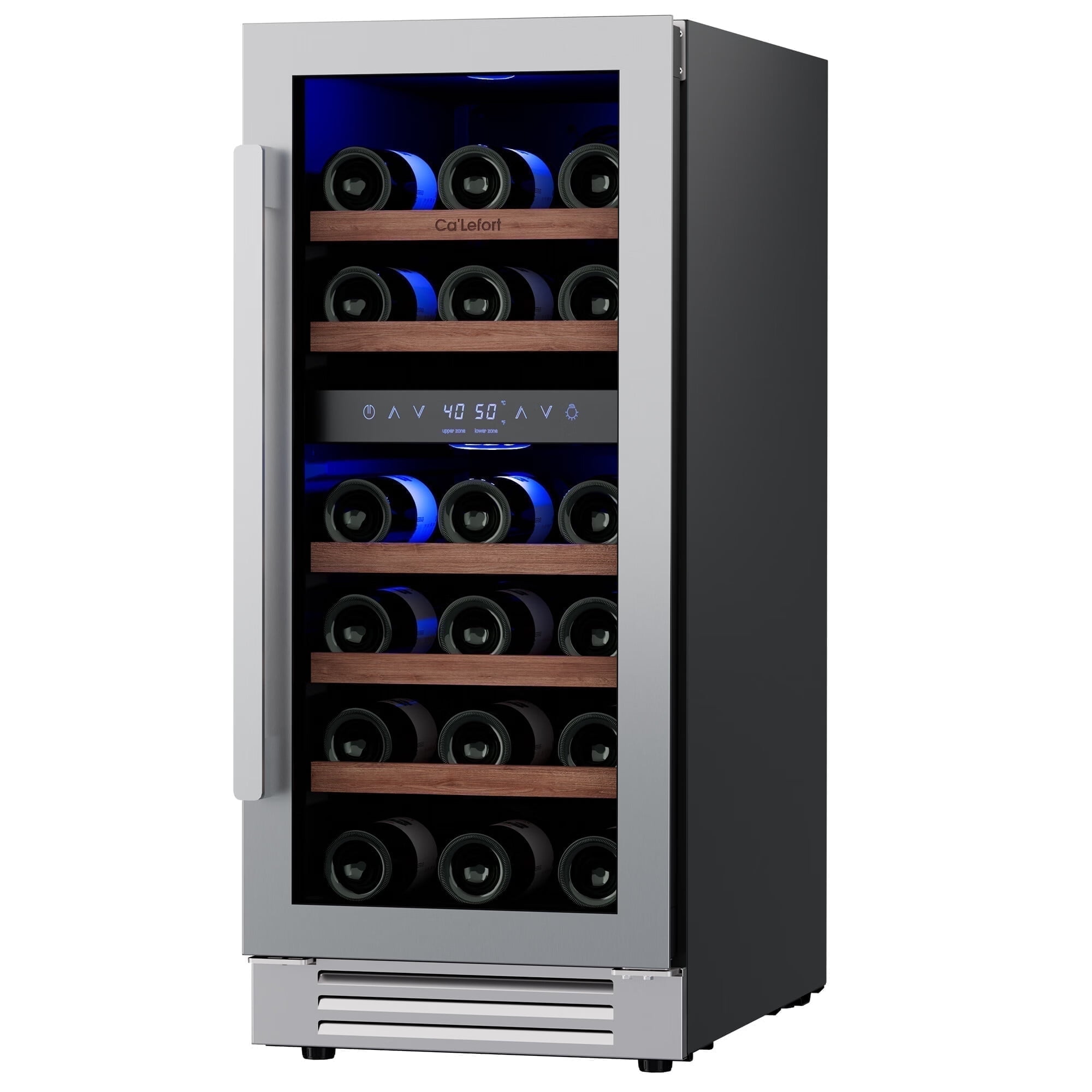 Ca'Lefort 28-Bottle Stainless Steel Dual Zone Wine Cooler