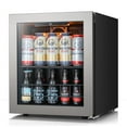 thumbnail image 1 of Ca'Lefort Beverage Refrigerator Cooler, 65 Can Freestanding Beverage Fridge，Mini fridge with Glass Door, 1 of 10