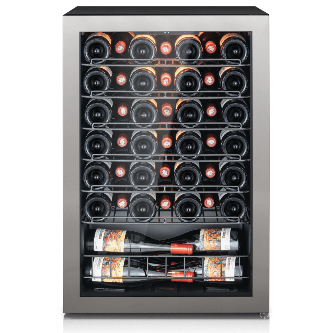 Ca'Lefort Wine Cooler Refrigerator, 4.6 cu.ft. Mini Wine Fridge Freestanding Wine Chiller with Double-Layer Glass Door for Home/Office