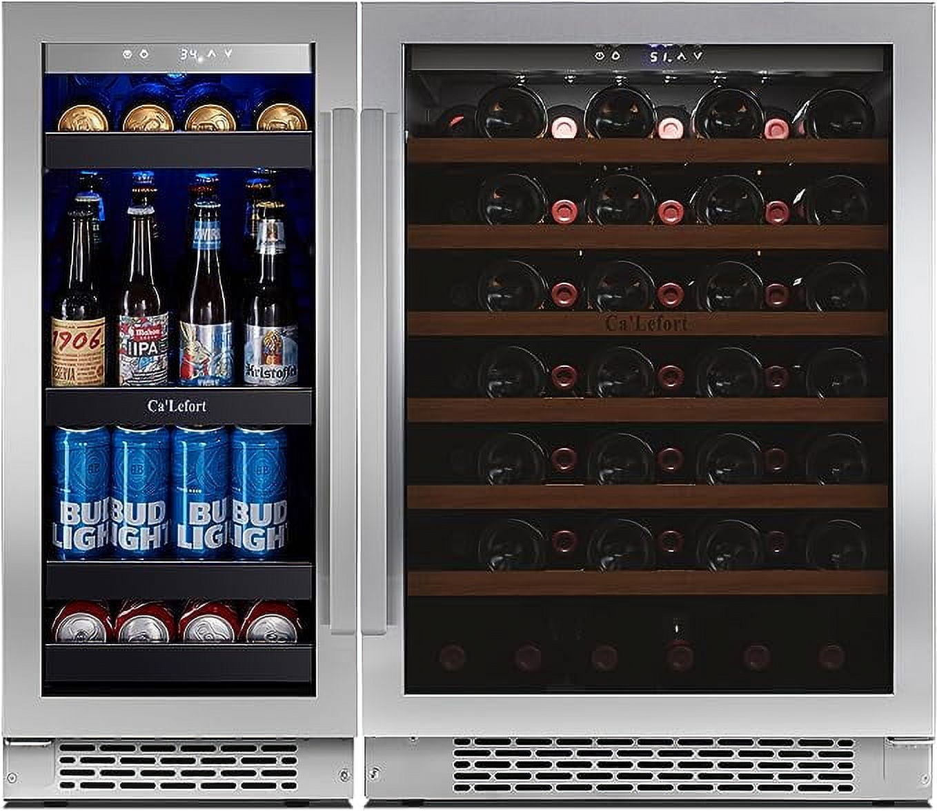 Ca'Lefort Wine and Beer Fridge, 15" Beverage Fridge and 24" Wine Fridge