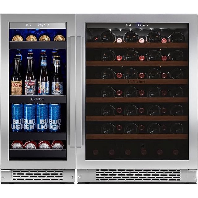 Ca'Lefort Wine and Beer Fridge, 15" Beverage Fridge and 24" Wine Fridge