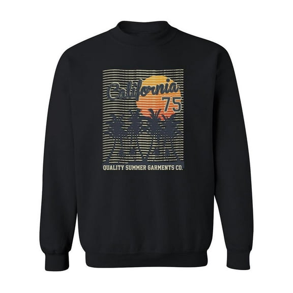 Ca Summer Paradise Sweatshirt Men - Men Sweatshirt, Black, Medium