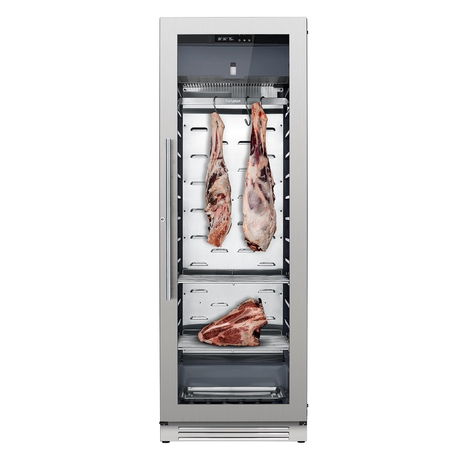 Ca'Lefort Dry Aging Fridge for Steaks, 12.43 cu.ft. Meat Ager Refrigerator for Restaurant/Bar/Kitchen/Home with Dual-Layer LOW-E Glass