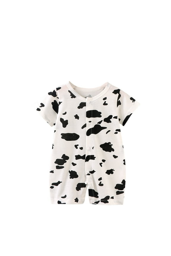 Babies One Piece Romper Bodysuit Toddler Clothes Summer Short Sleeve New Onesie Newborn Crawling Clothes Gifts for Children Cheapest Items on Sale White 3-6 Months