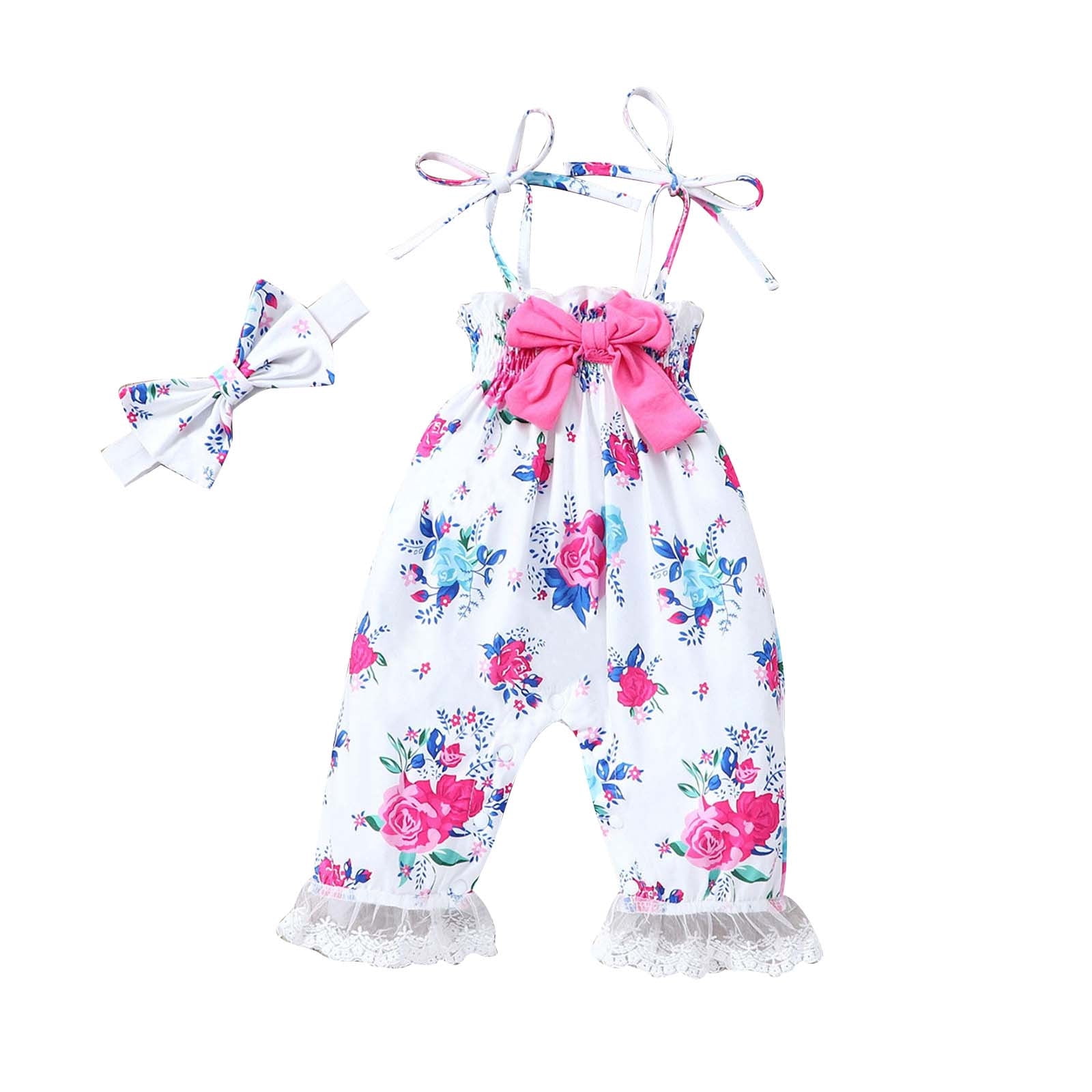 PI Baby Girl Clothes Clearance Summer Jumpsuit One Piece Cute