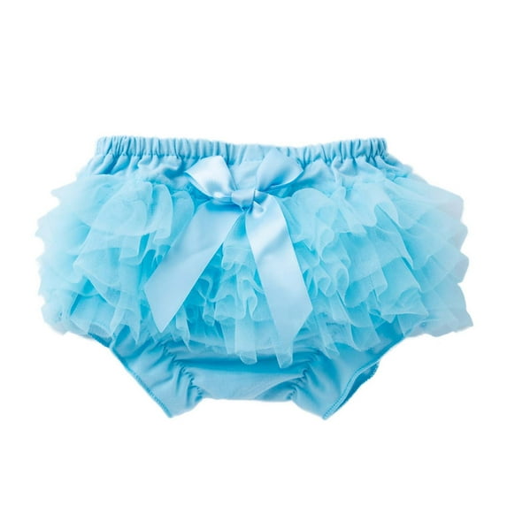 CaComMARK PI Baby Girl Clothes Clearance Summer Newborn Cute Solid Color Casual Bubble Shorts Briefs Tutu Shorts Toddler Outfit Children Gifts Cheapest Items on Sale Blue