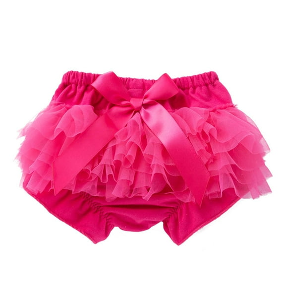 CaComMARK PI Baby Girl Clothes Clearance Summer Newborn Cute Solid Color Casual Bubble Shorts Briefs Tutu Shorts Toddler Outfit Children Gifts Cheapest Items on Sale Hot Pink