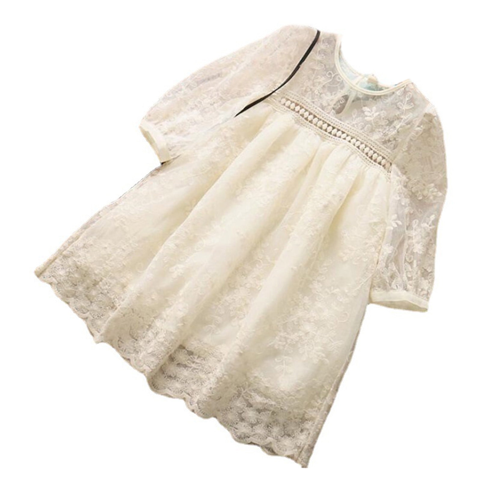PI Baby Girl Dress Clearance, Little Girls Tulle Dress Cute Long Sleeve formal Dress
