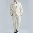 thumbnail image 1 of CaComMARK PI Clearance Boys Suit 3pcs Plaid Blazer Suit Pants Bow Tie Kids Suit Set Wedding Ring Bearer Outfit 2-10 Years, 1 of 6