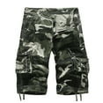 thumbnail image 1 of CaComMARK PI Cargo Shorts for Men Camo Multi Pocket Fashionable Casual Workwear Shorts Camouflage Outdoor Twill Cargo Shorts Gray 4(30), 1 of 5