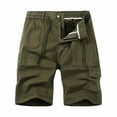 thumbnail image 1 of CaComMARK PI Cargo Shorts for Men Casual Workwear Shorts Loose Summer Outdoor Sports Pants Half Shorts Pants Army Green 8(L), 1 of 6