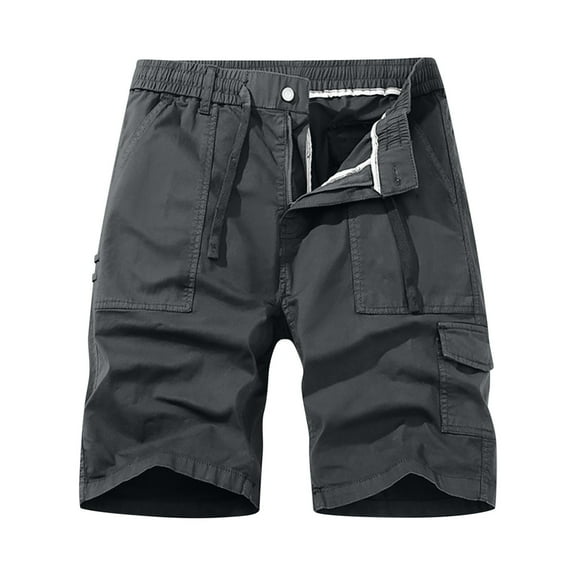 CaComMARK PI Cargo Shorts for Men Casual Workwear Shorts Loose Summer Outdoor Sports Pants Half Shorts Pants Dark Gray 4(S)