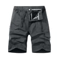 thumbnail image 1 of CaComMARK PI Cargo Shorts for Men Casual Workwear Shorts Loose Summer Outdoor Sports Pants Half Shorts Pants Dark Gray 8(L), 1 of 7