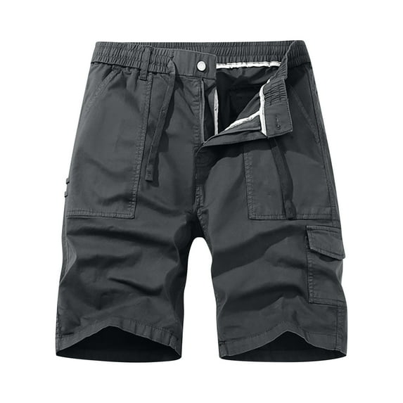 CaComMARK PI Cargo Shorts for Men Casual Workwear Shorts Loose Summer Outdoor Sports Pants Half Shorts Pants Dark Gray 8(L)
