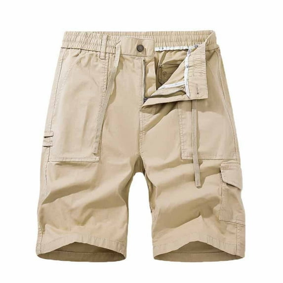 CaComMARK PI Cargo Shorts for Men Casual Workwear Shorts Loose Summer Outdoor Sports Pants Half Shorts Pants Khaki 16(4XL)