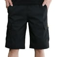 thumbnail image 1 of CaComMARK PI Cargo Shorts for Men Multi Pocket Fashion Casual Drawstring Elastic Printing Design with Pockets Shorts Black 8(XL), 1 of 6