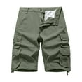 thumbnail image 1 of CaComMARK PI Cargo Shorts for Men Multi Pocket Fashionable Casual Workwear Shorts Shorts Army Green 14(40), 1 of 5