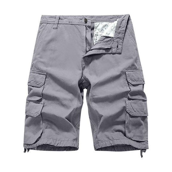 CaComMARK PI Cargo Shorts for Men Multi Pocket Fashionable Casual Workwear Shorts Shorts Gray 12(38)
