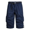 thumbnail image 1 of CaComMARK PI Cargo Shorts for Men Solid Color Multi Pocket Fashionable Casual Workwear Shorts Shorts Navy 14(4XL), 1 of 8