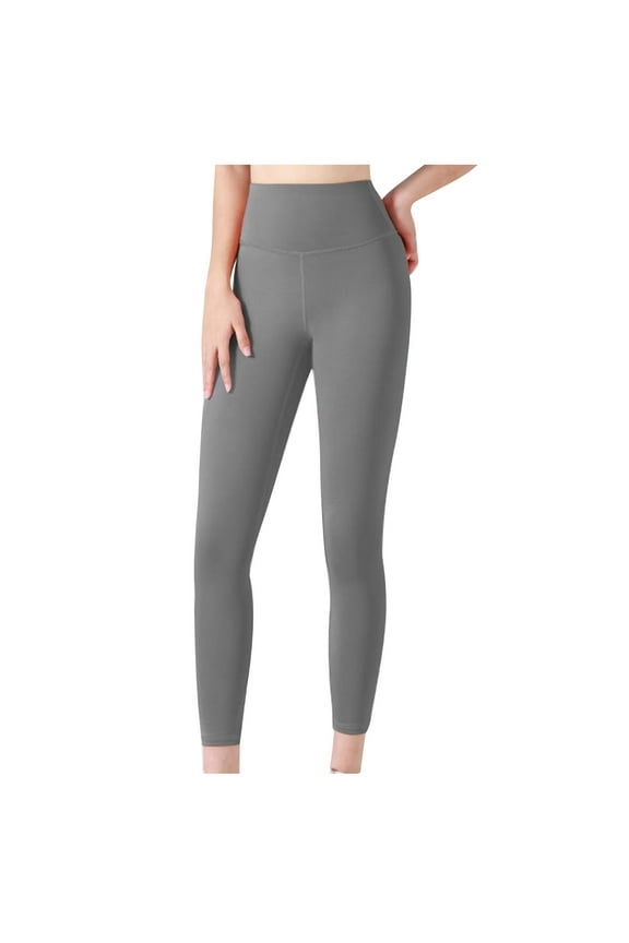 High Waist Yoga Pants with Pockets, Leggings for Women Tummy Control, Workout Leggings for Women Gray 10(XL)